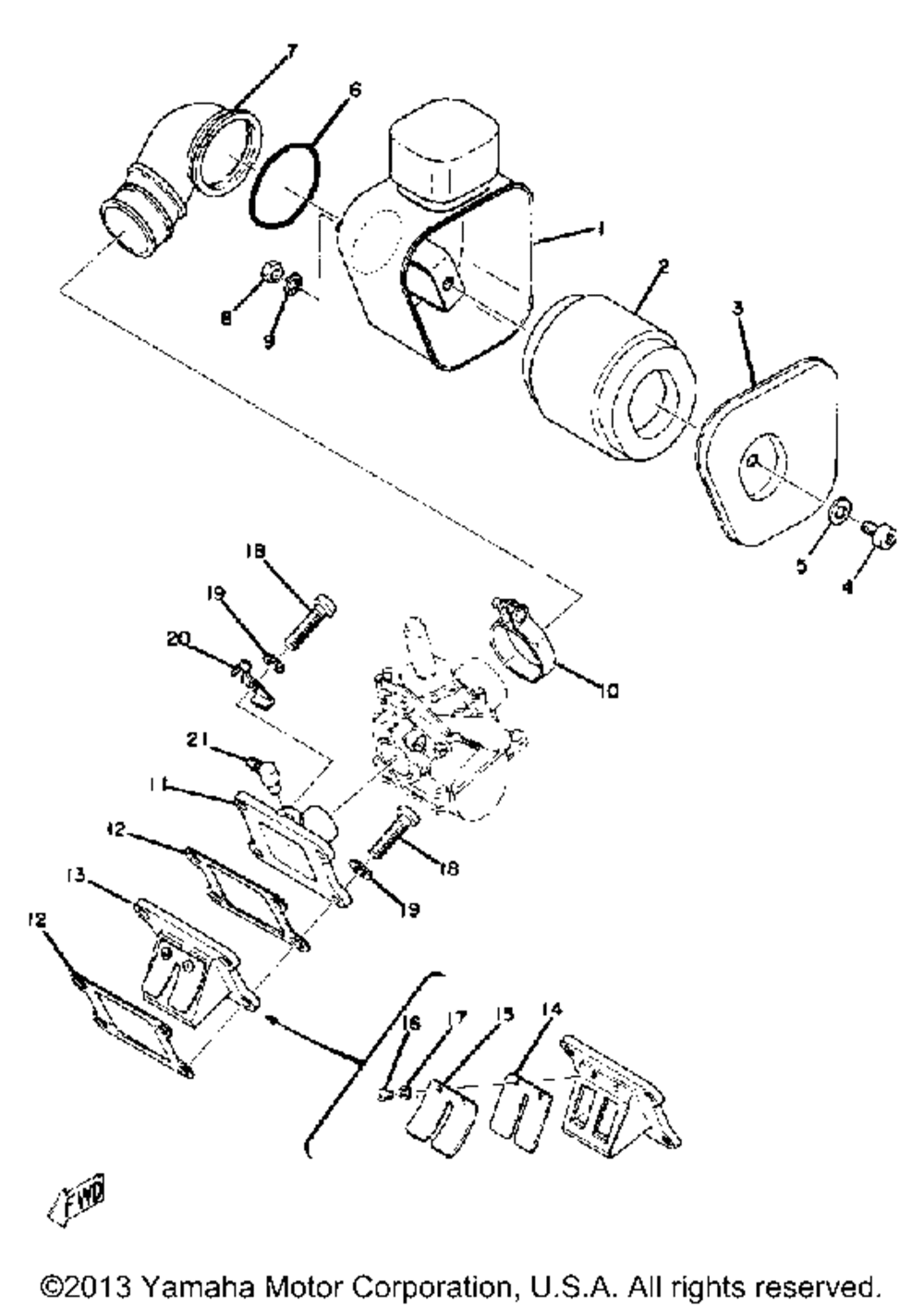 Intake yz80a