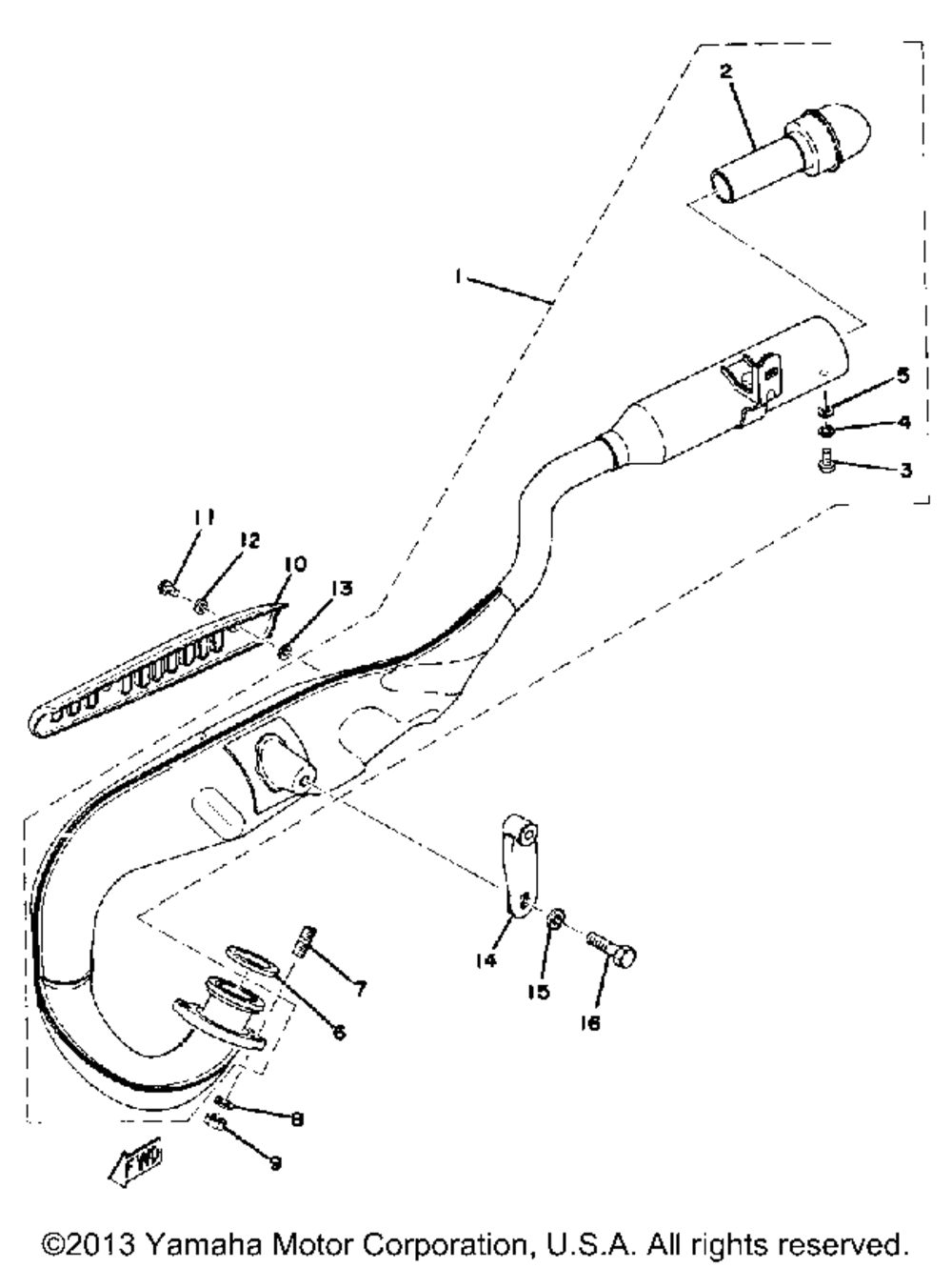 Exhaust yz80c