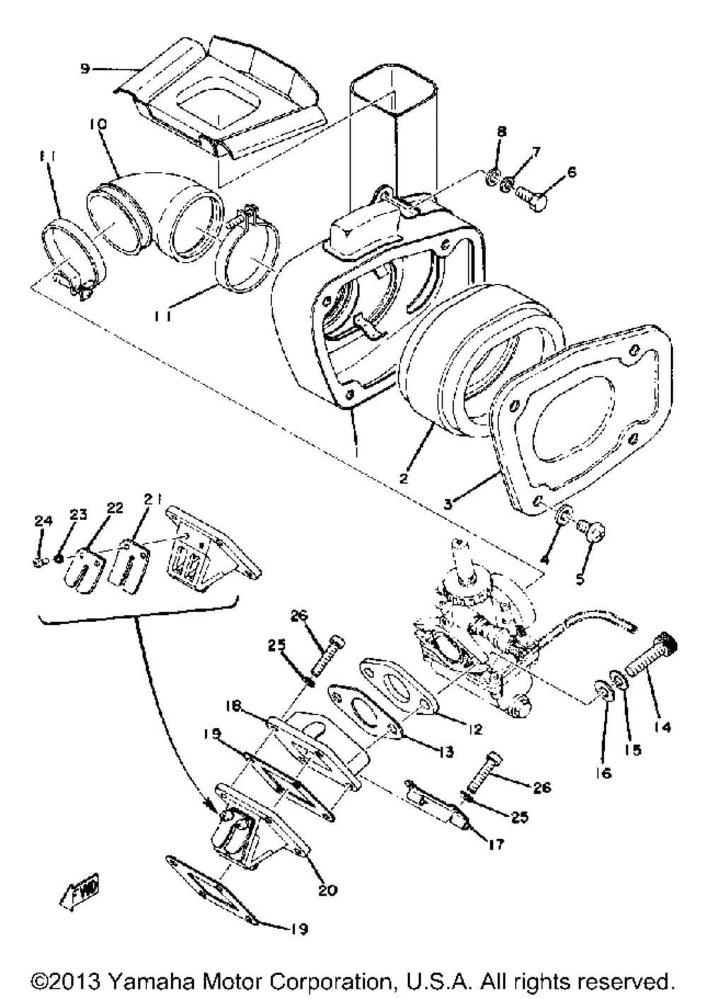 Intake yz80c