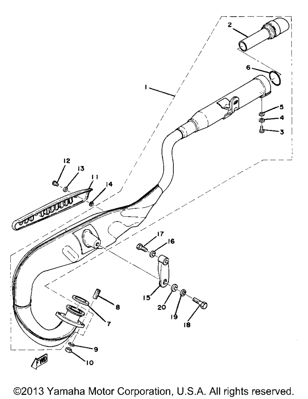 Exhaust yz80d