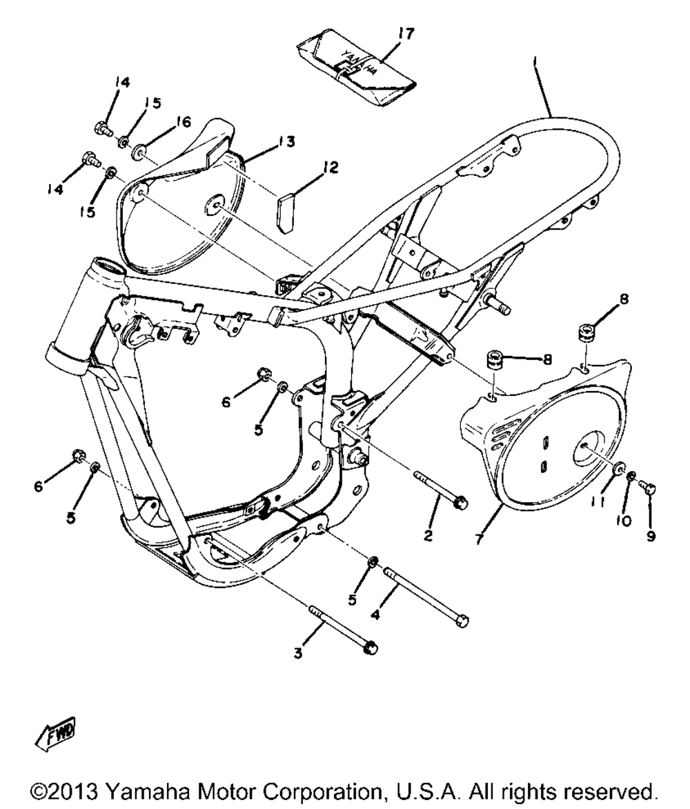 Frame side cover yz80d