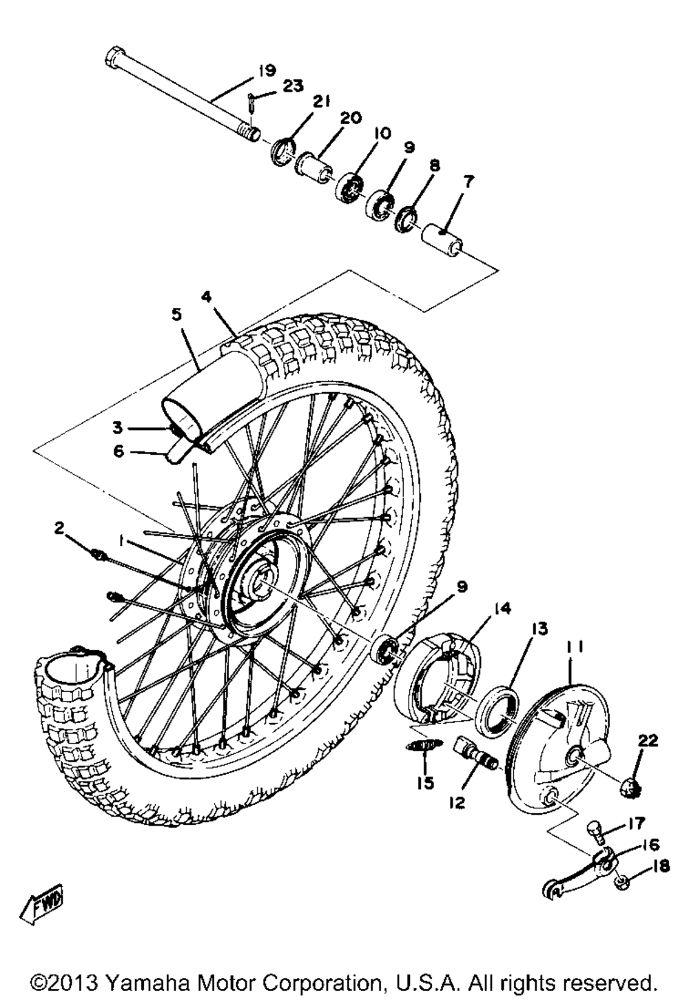 Front wheel yz80d