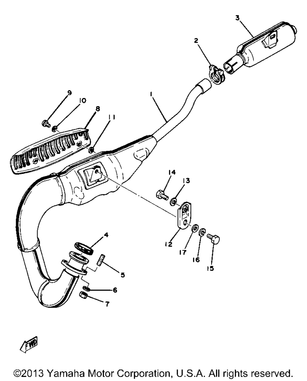 Exhaust yz80e f