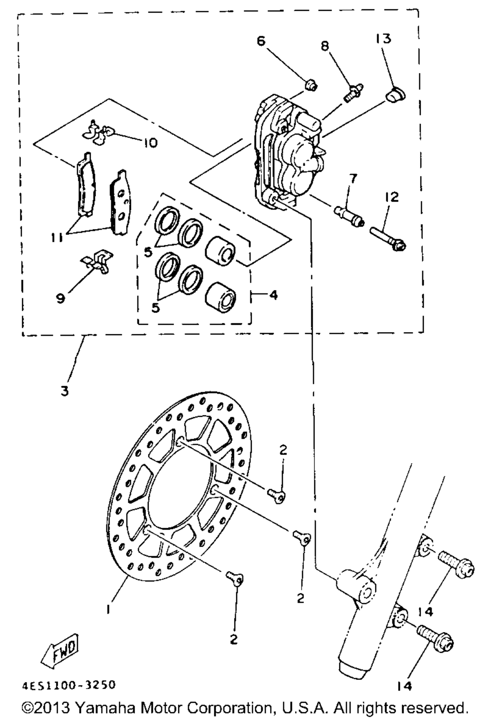 Front brake caliper