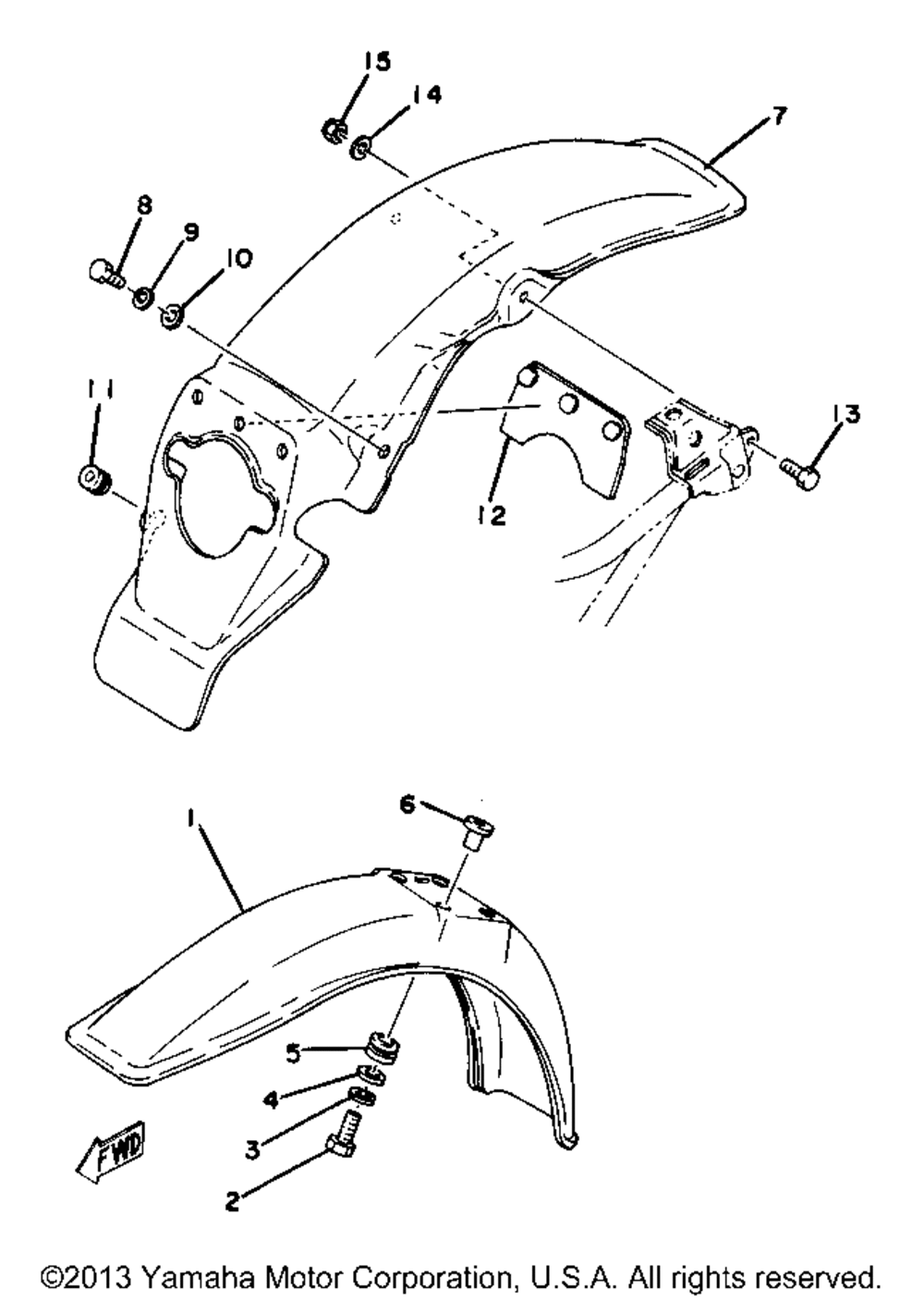 Front fender rear fender yz80f