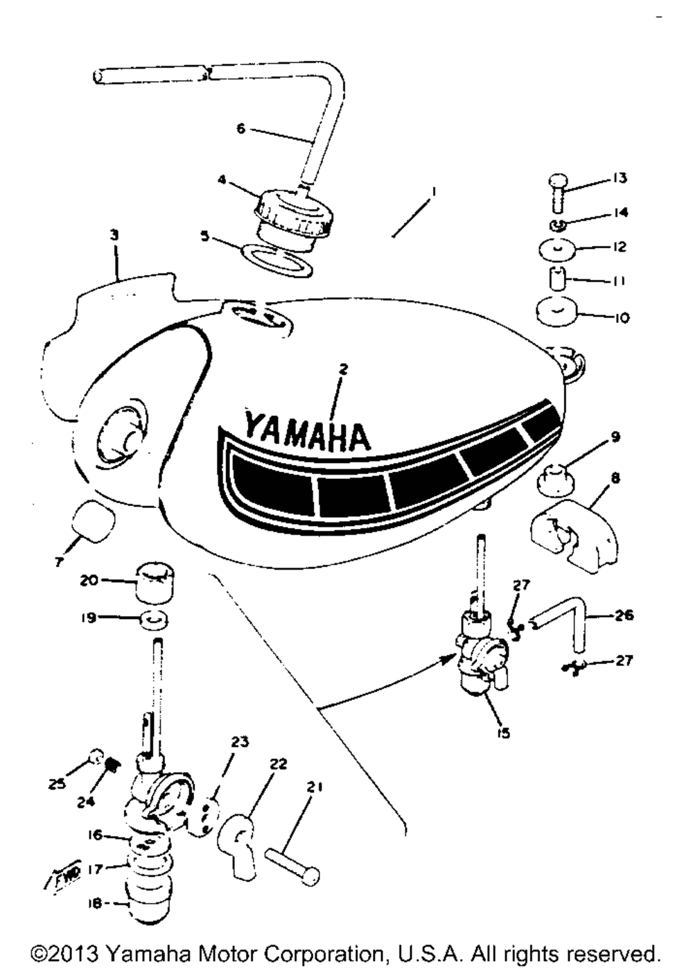 Fuel tank yz80d