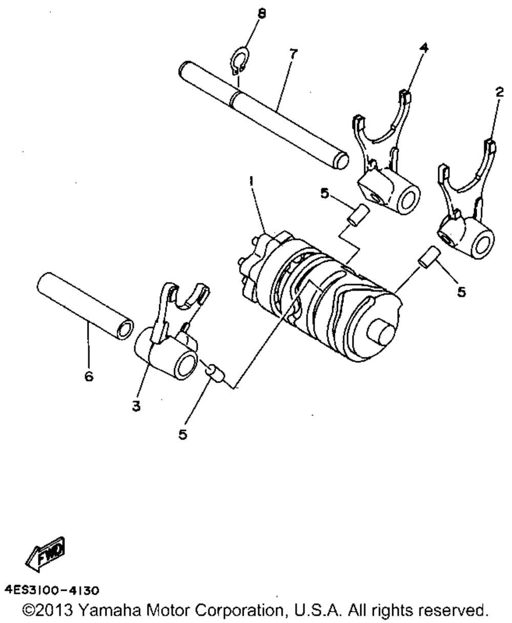 Shift cam - shift fork