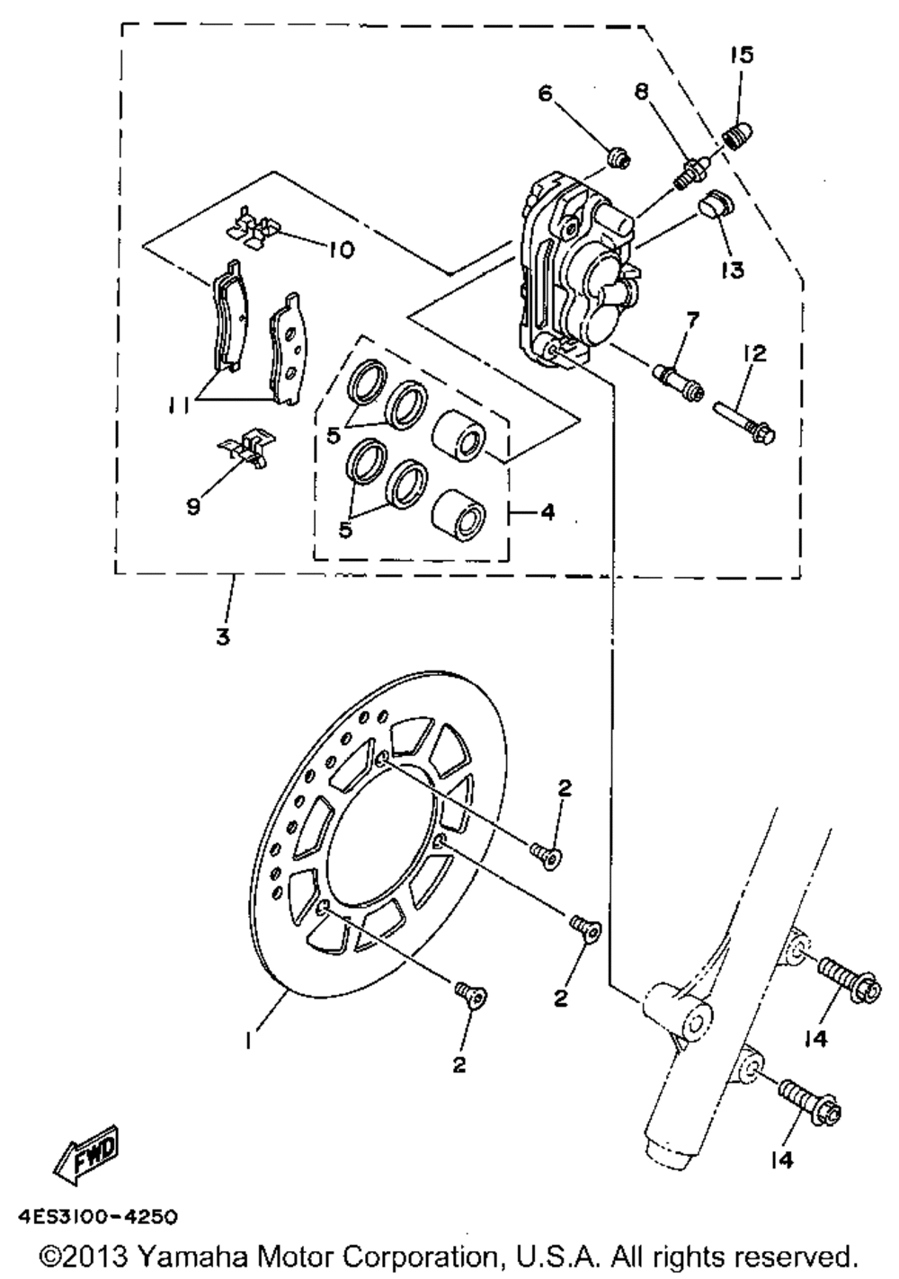 Front brake caliper