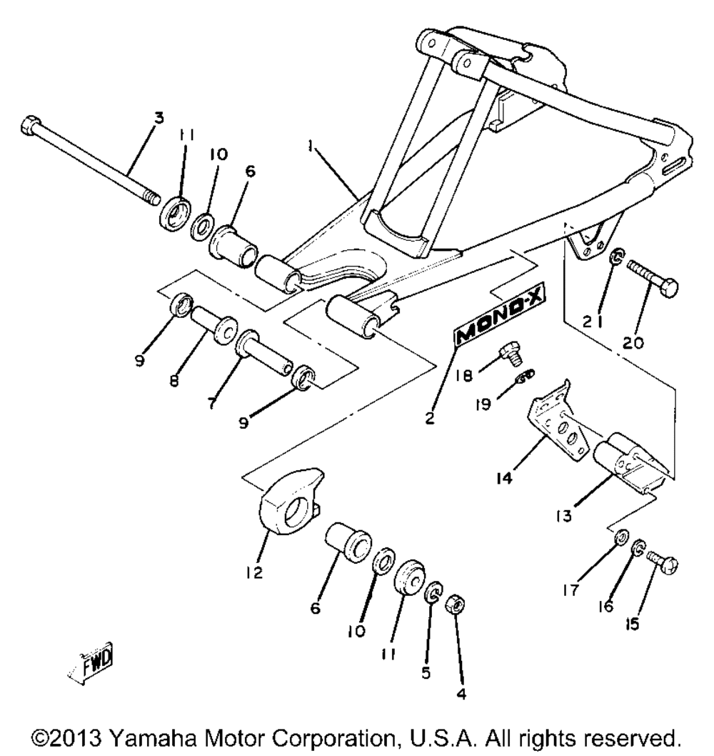 Rear arm yz80h