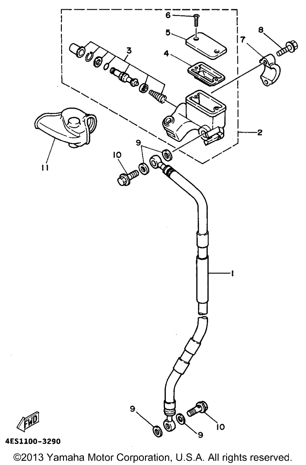 Front master cylinder