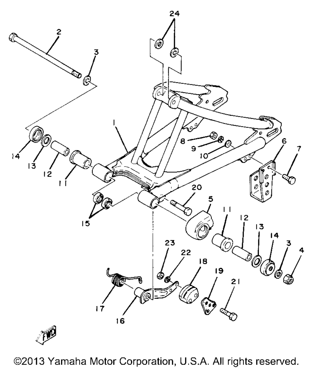 Rear arm yz80g