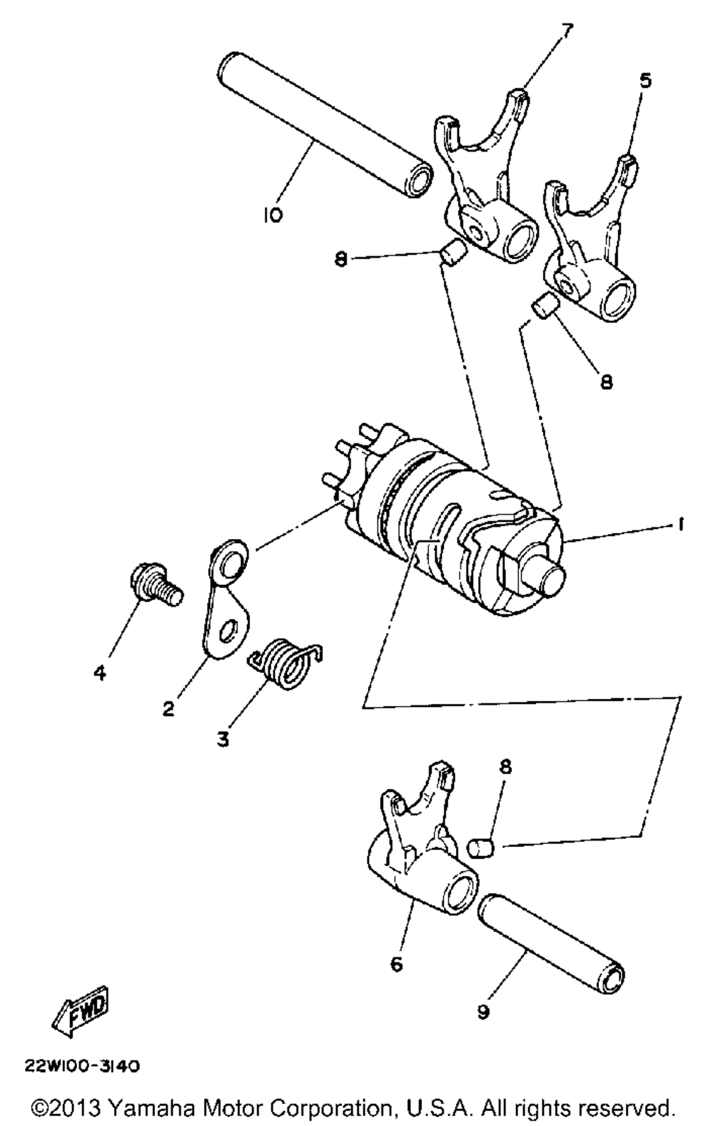 Shift cam - fork