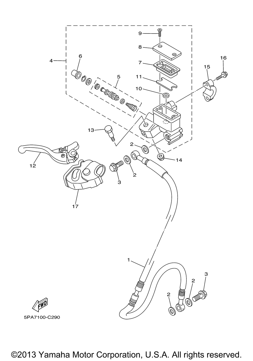 Front master cylinder