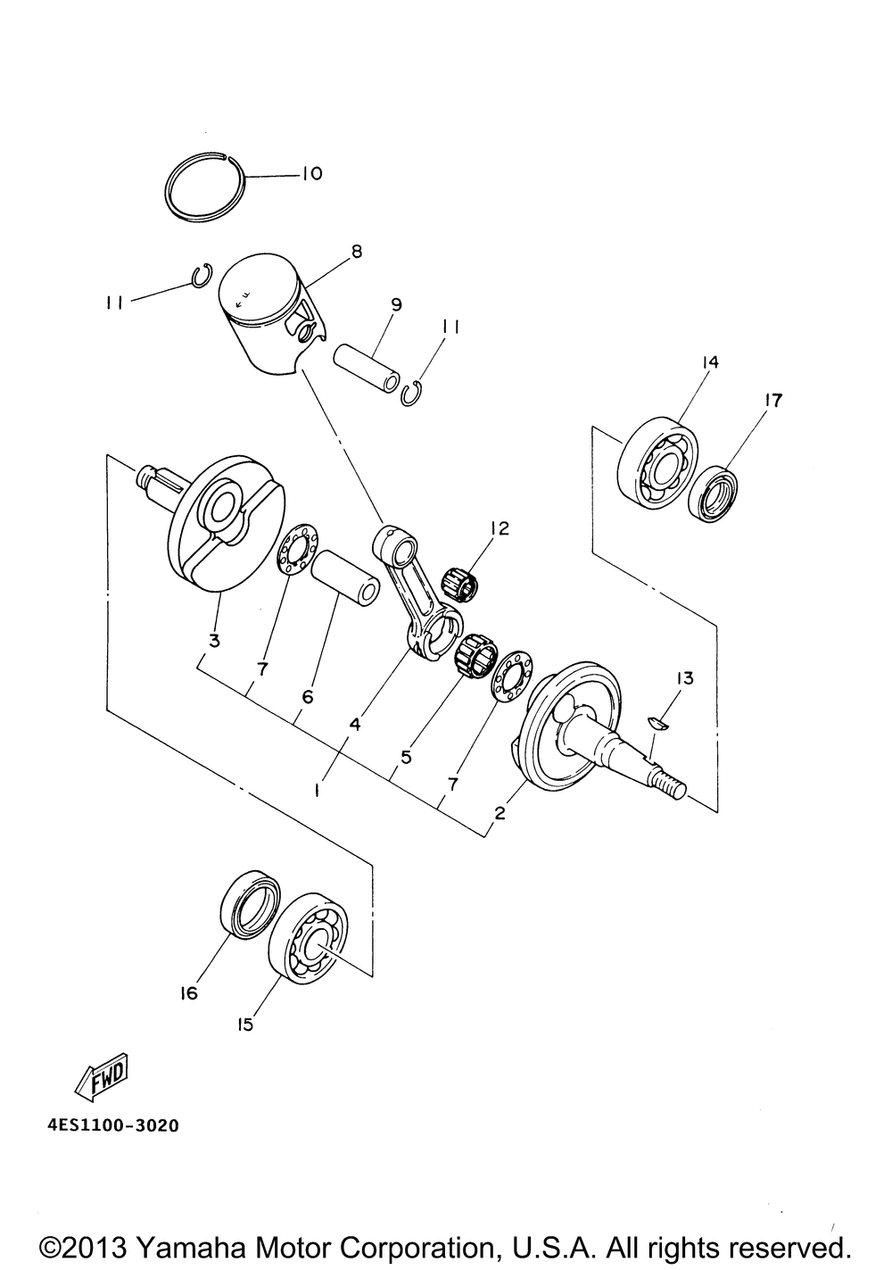 Crankshaft piston