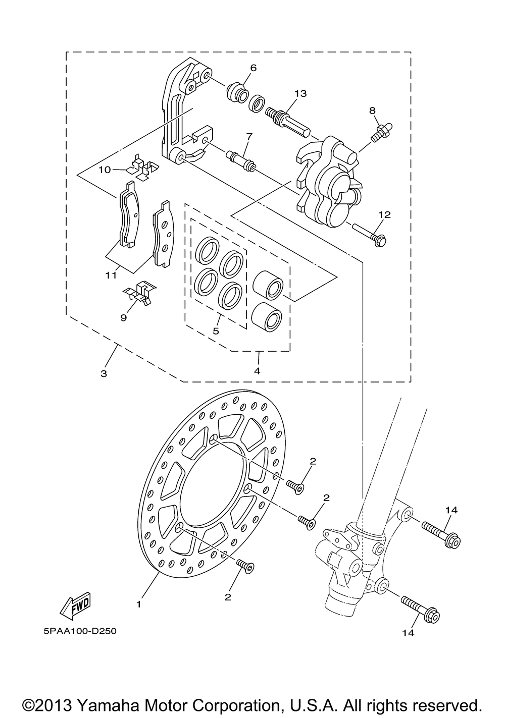 Front brake caliper