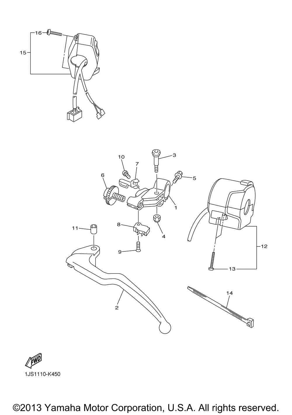 Handle switch lever