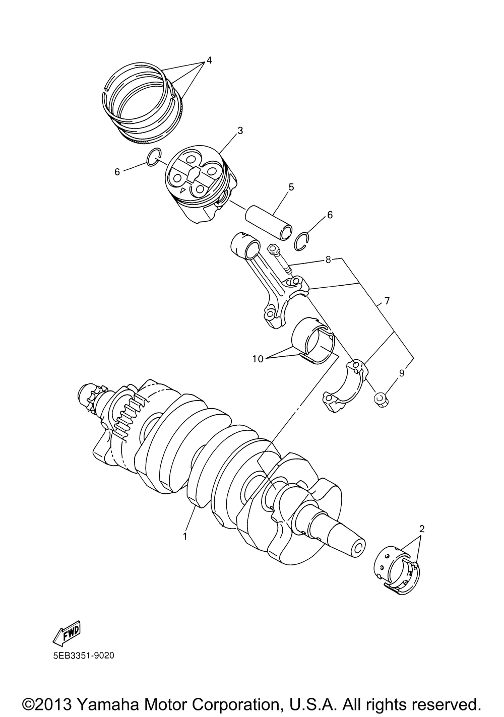 Crankshaft piston