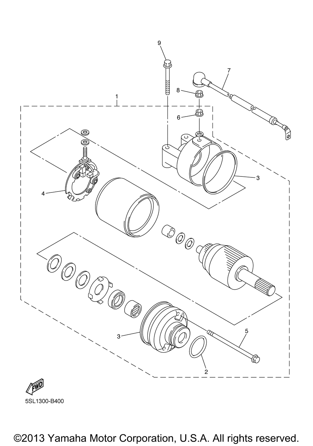 Starting motor