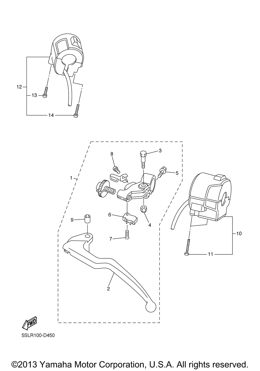 Handle switch lever