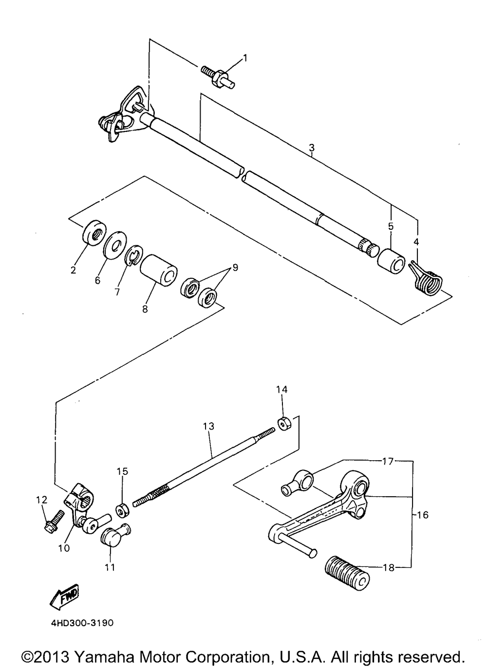 Shift shaft