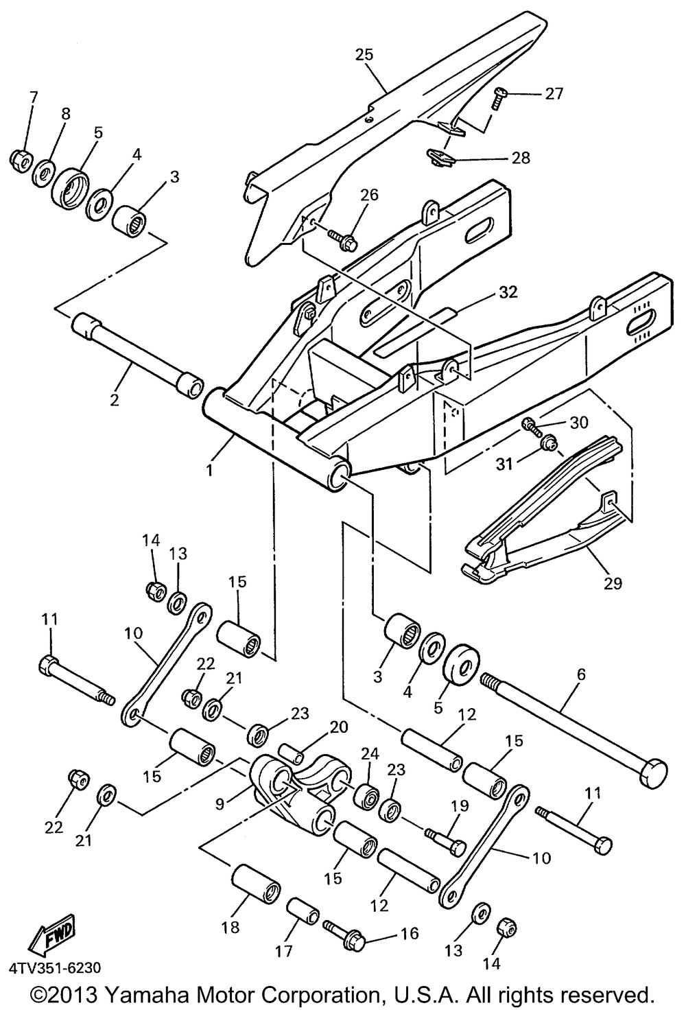 Rear arm