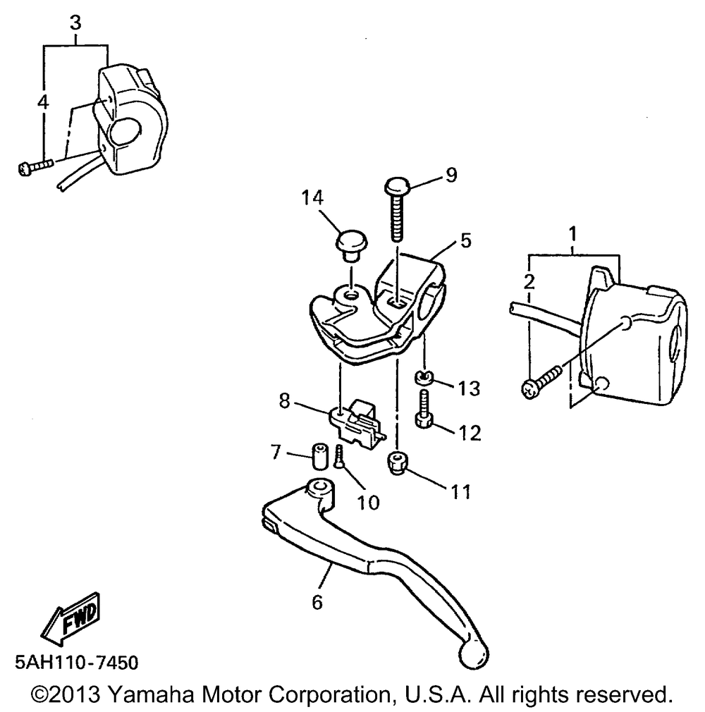 Handle switch lever