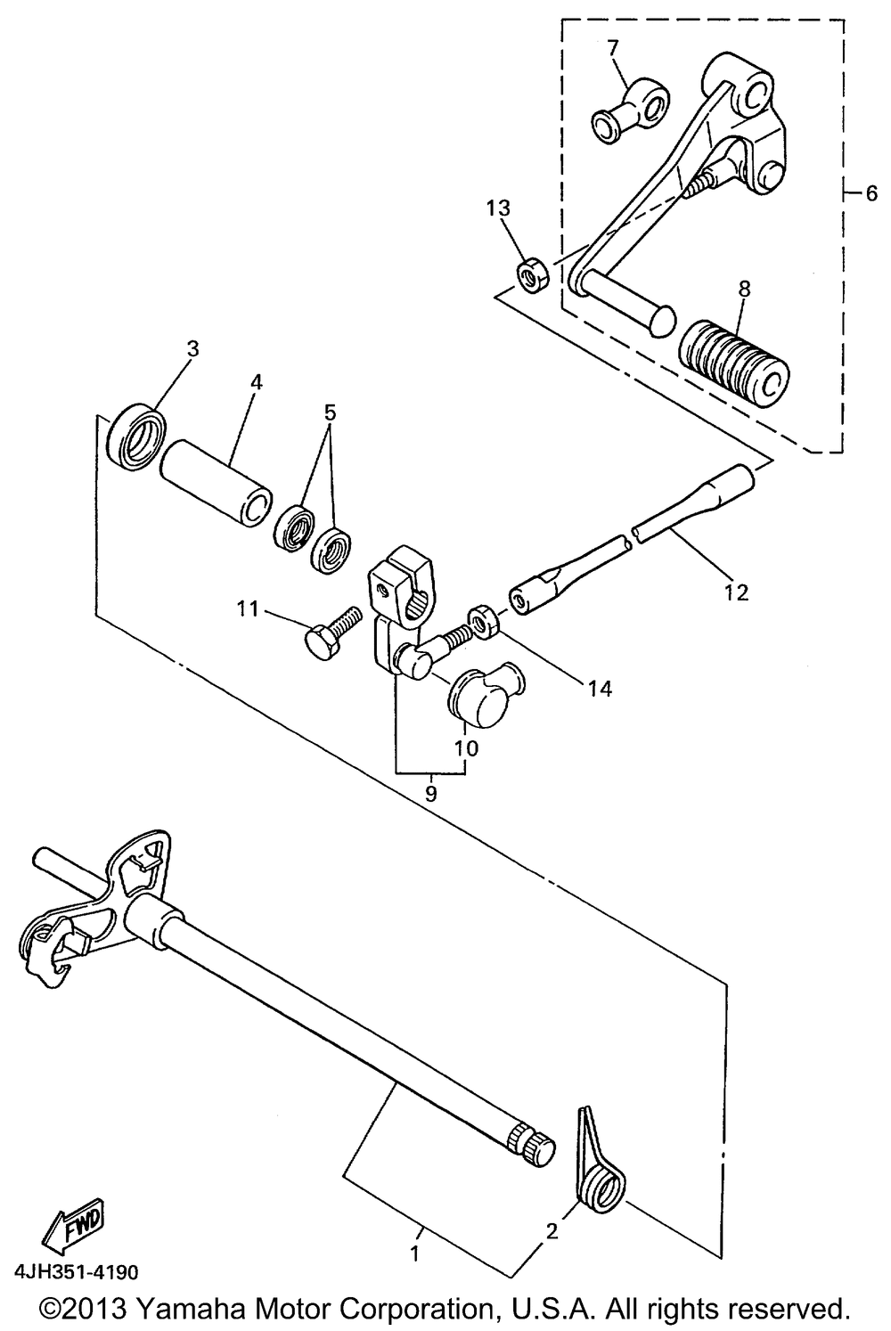 Shift shaft