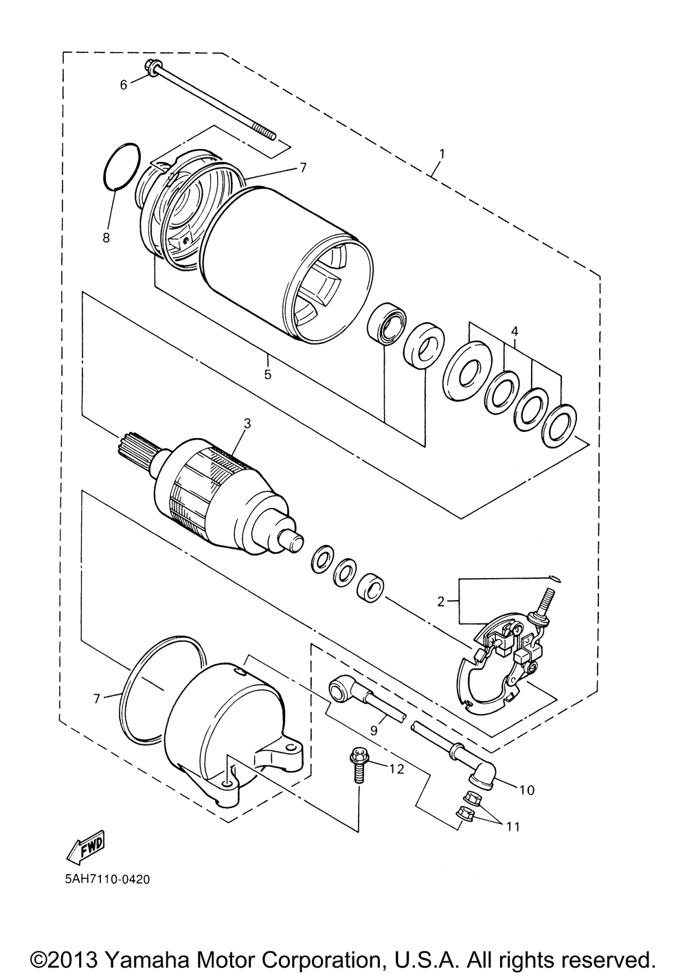 Starting motor