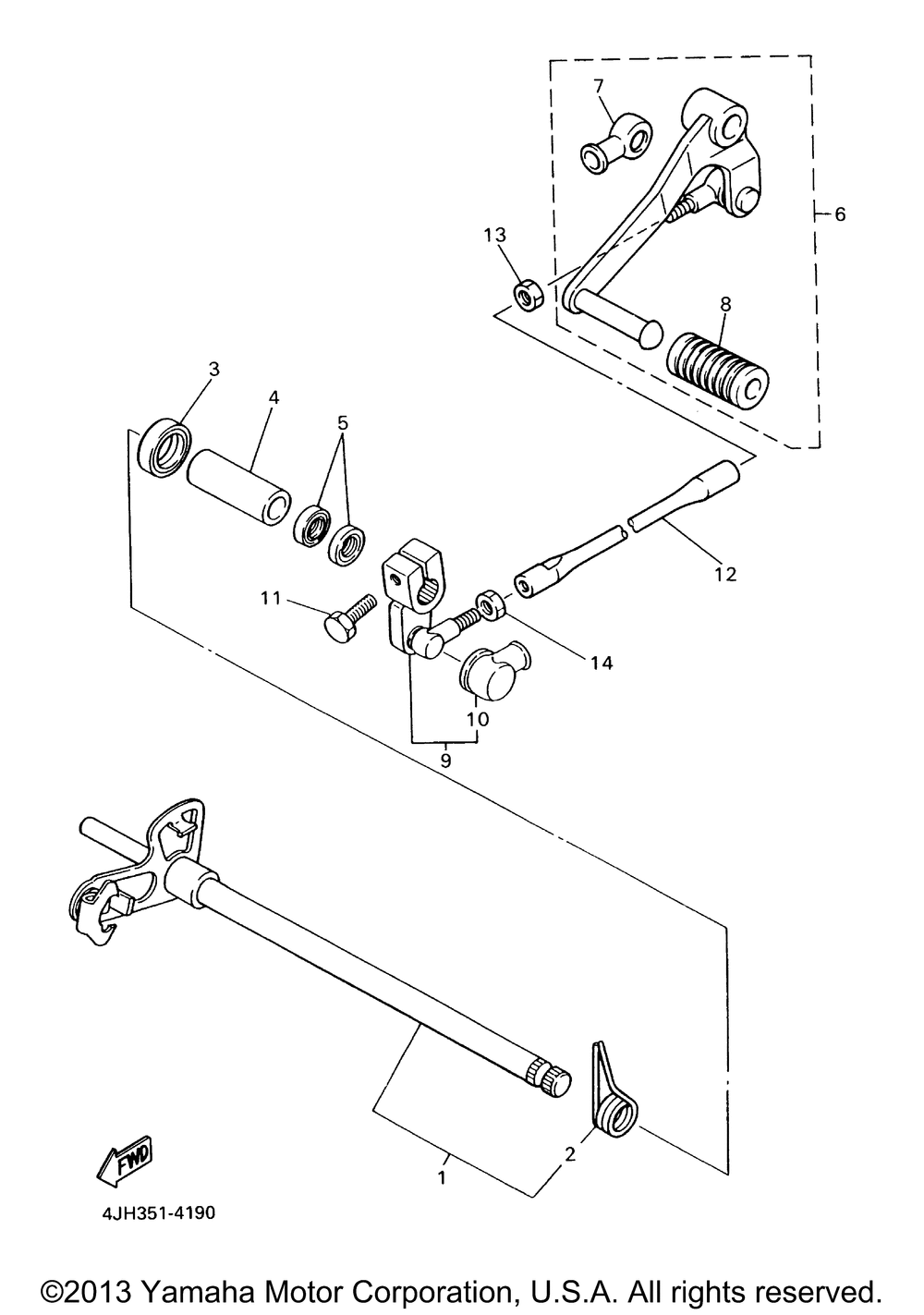 Shift shaft