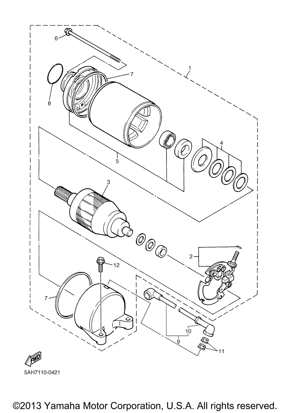 Starting motor