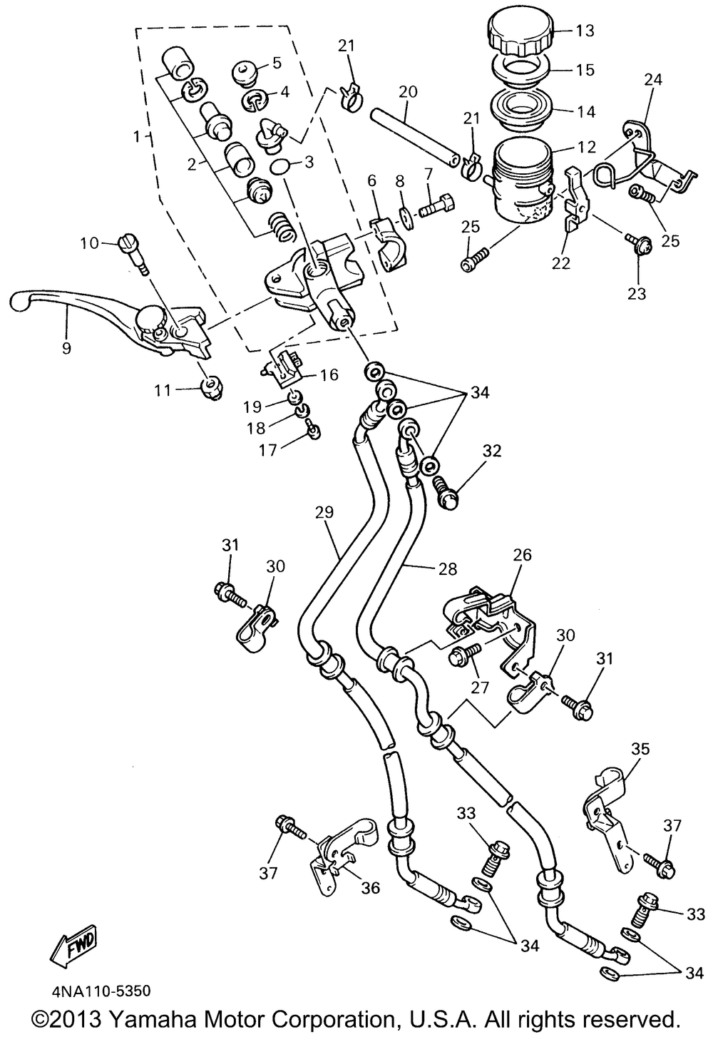 Front master cylinder