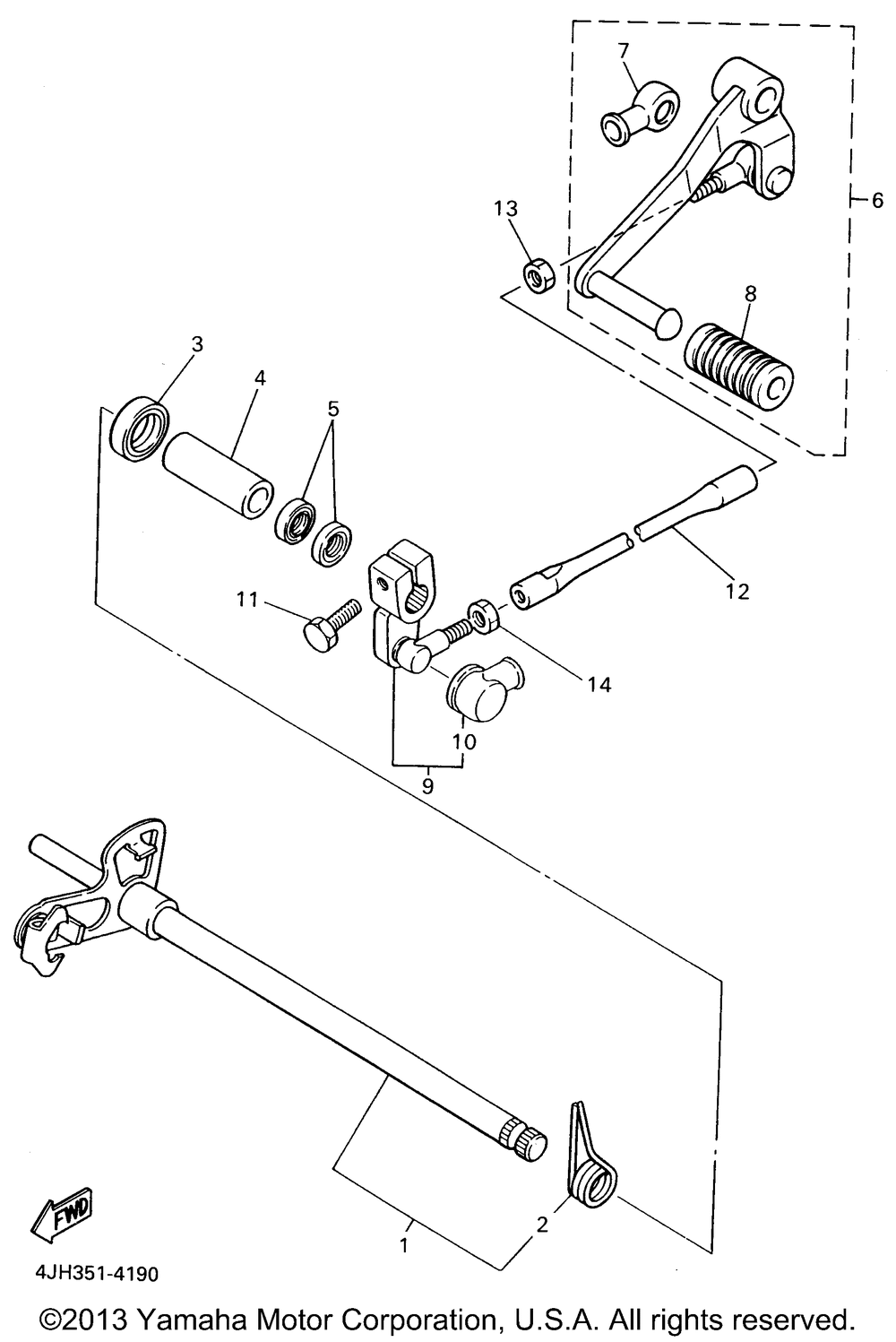 Shift shaft