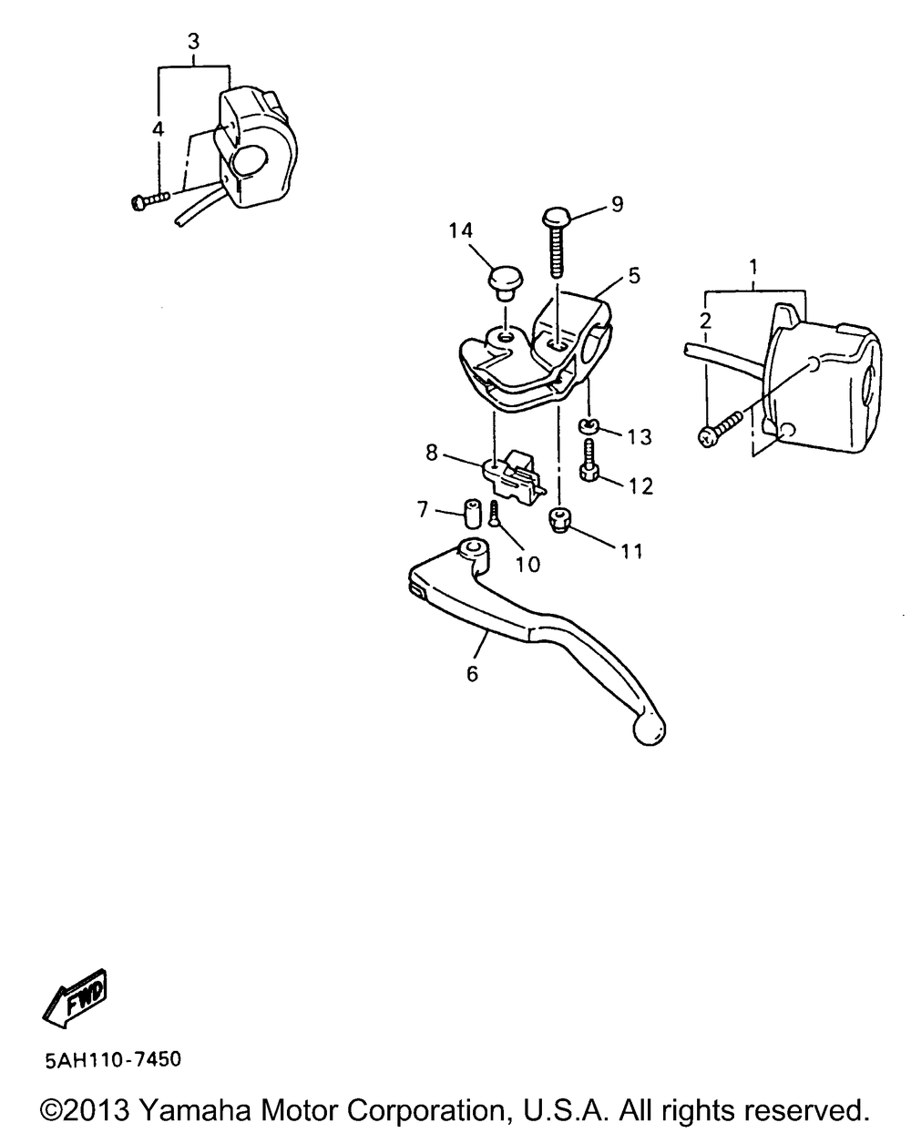 Handle switch lever