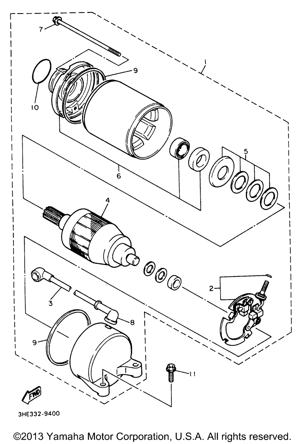 Starting motor