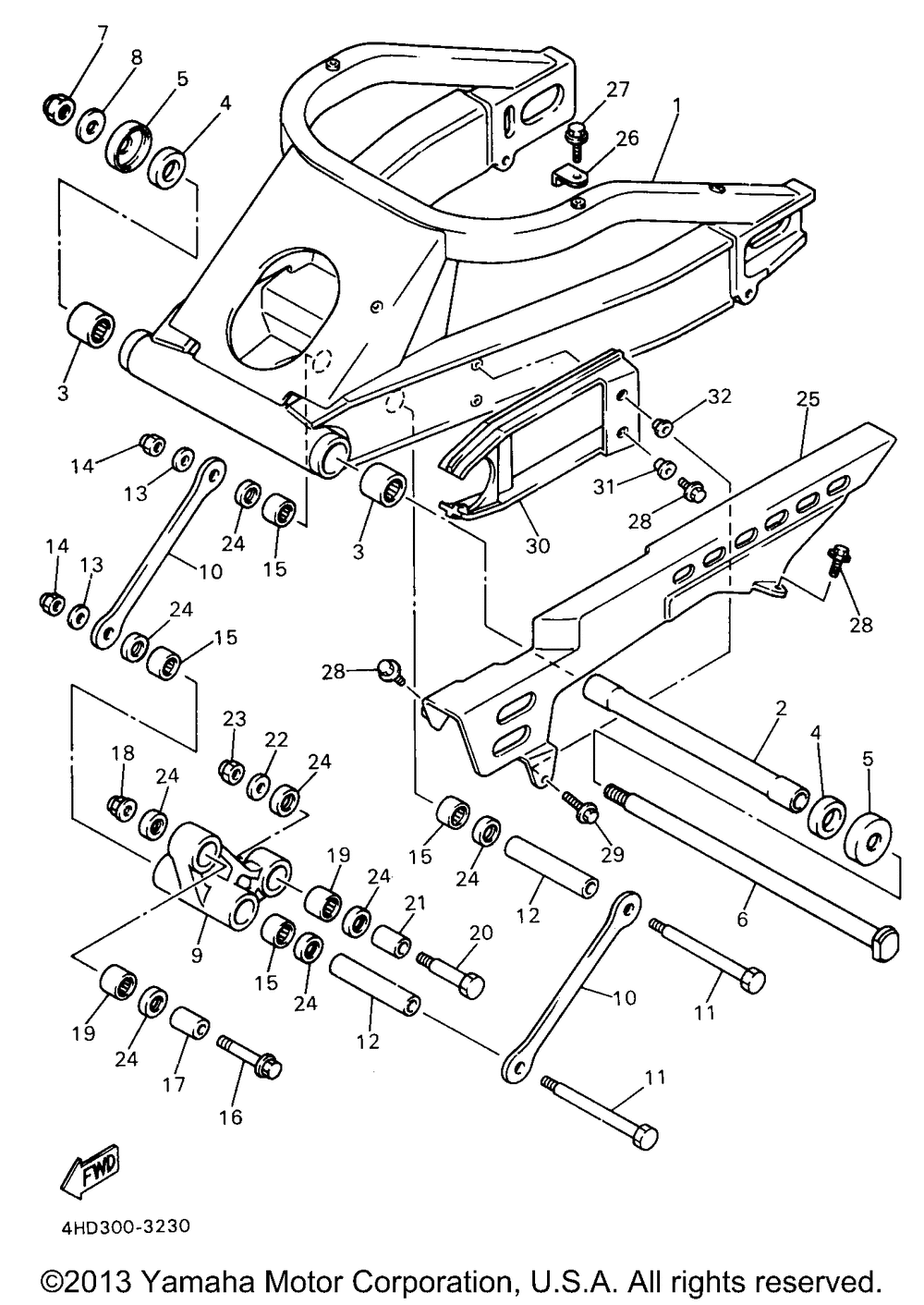 Rear arm