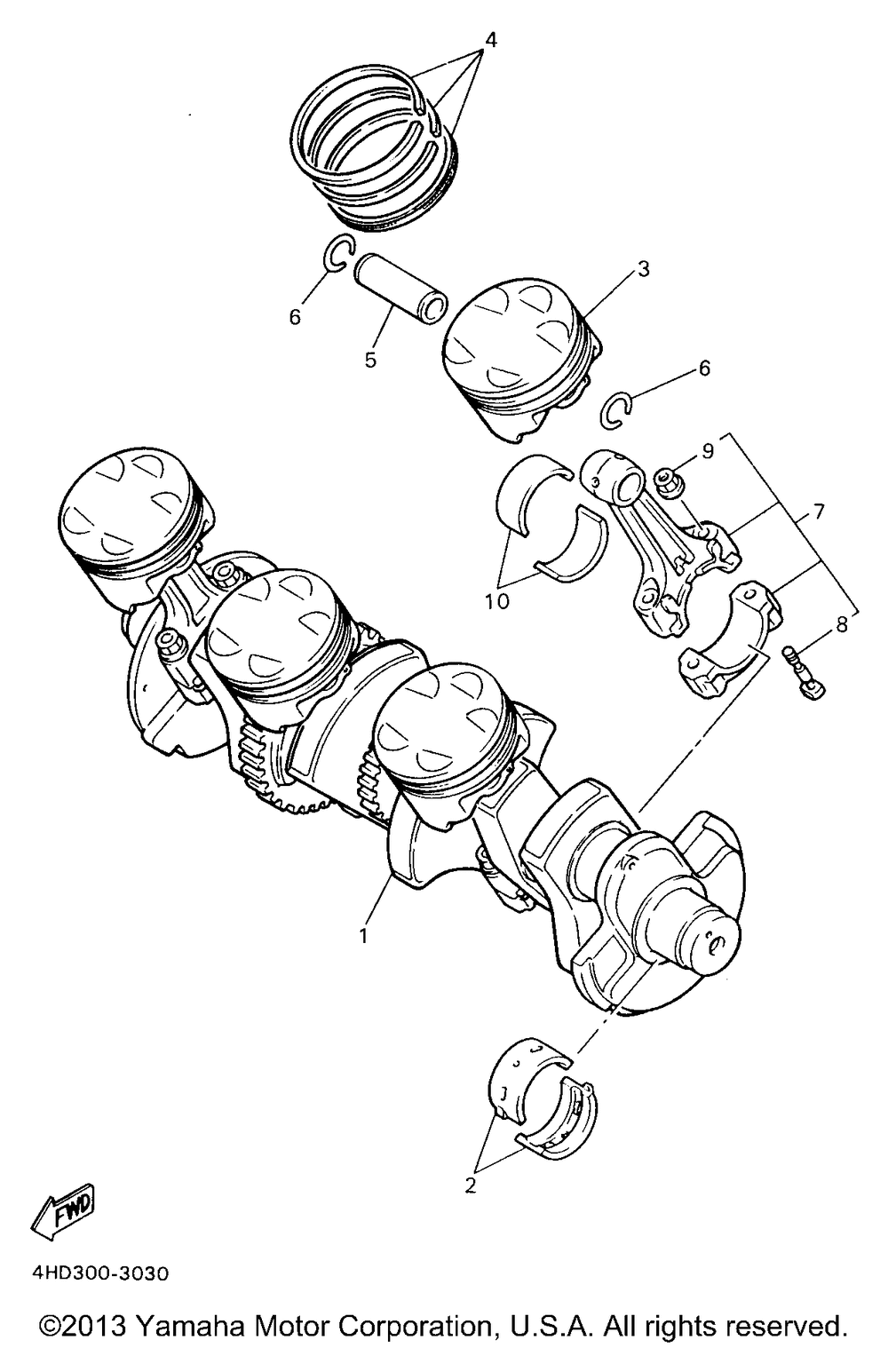 Crankshaft piston