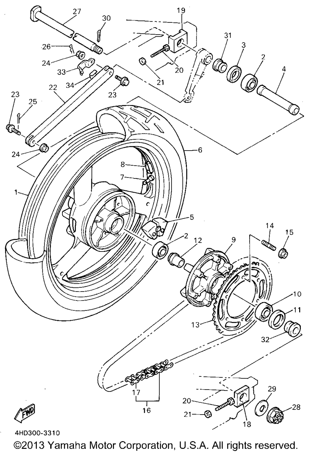 Rear wheel