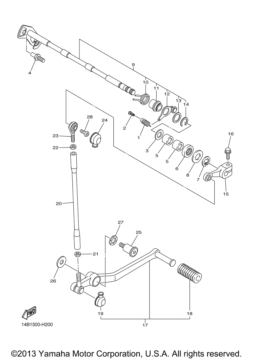 Shift shaft