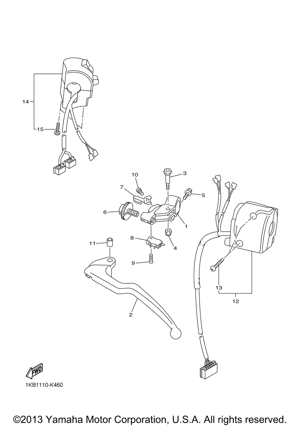 Handle switch lever