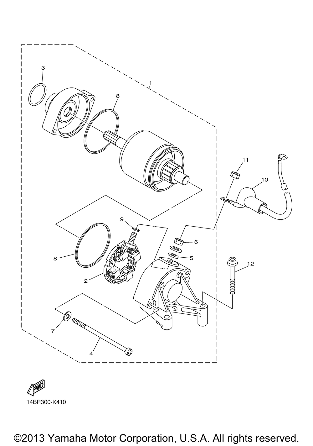 Starting motor