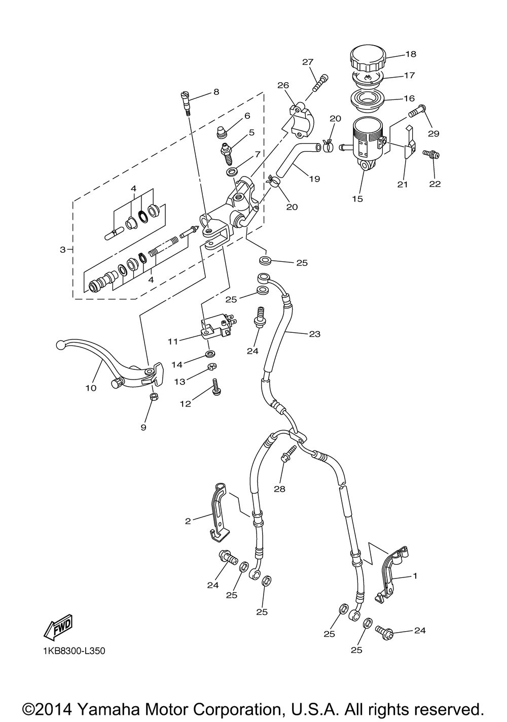 Front master cylinder