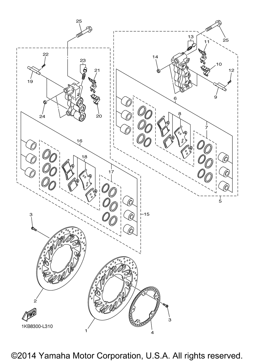 Front brake caliper