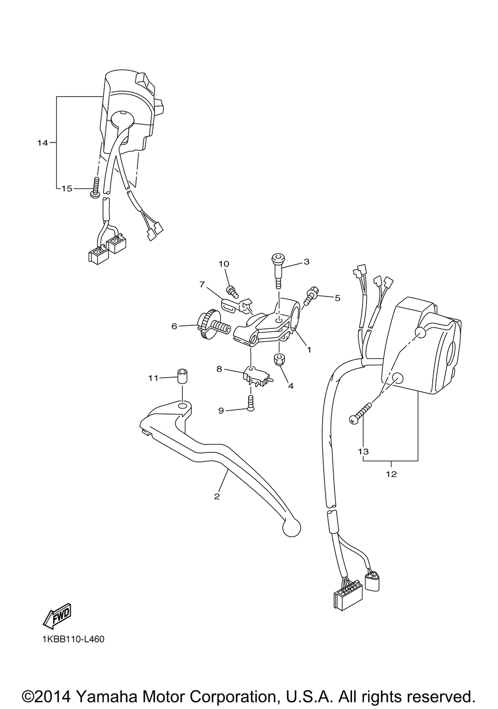 Handle switch lever