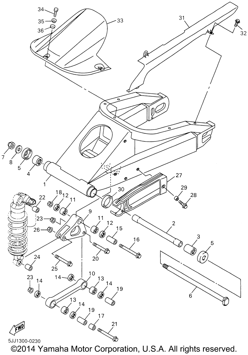 Rear arm