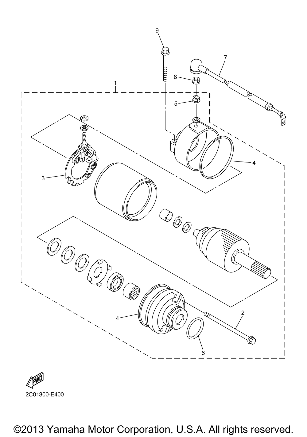 Starting motor