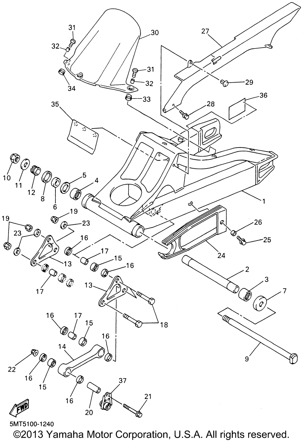 Rear arm