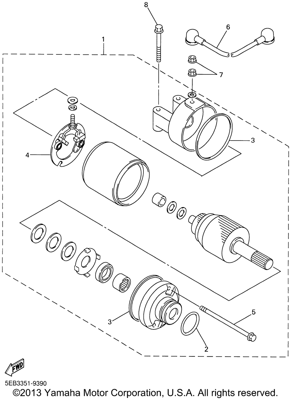 Starting motor