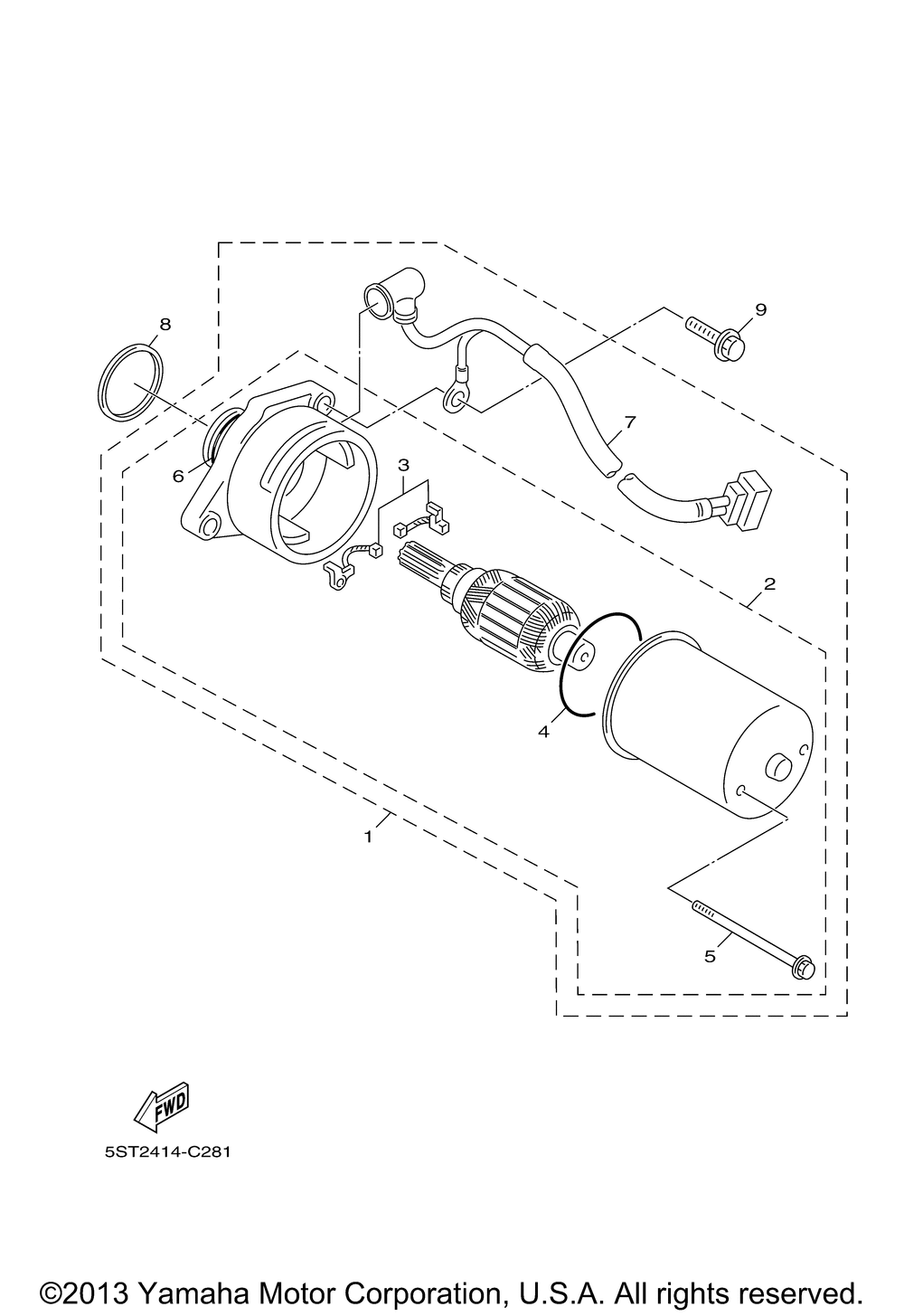 Starting motor