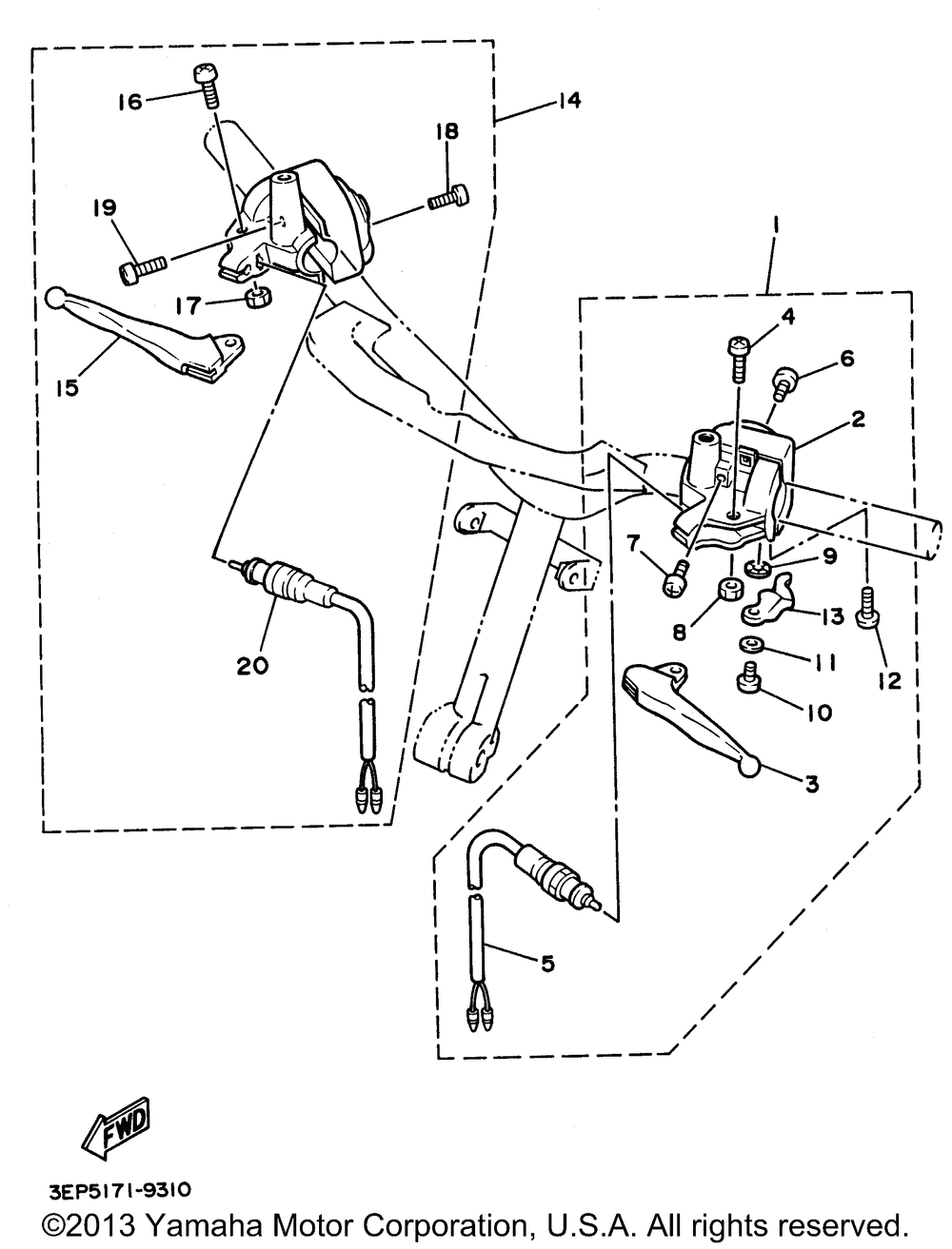 Handle switch lever