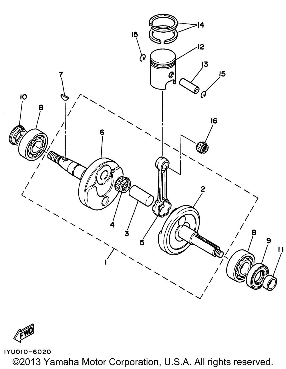 Crankshaft piston